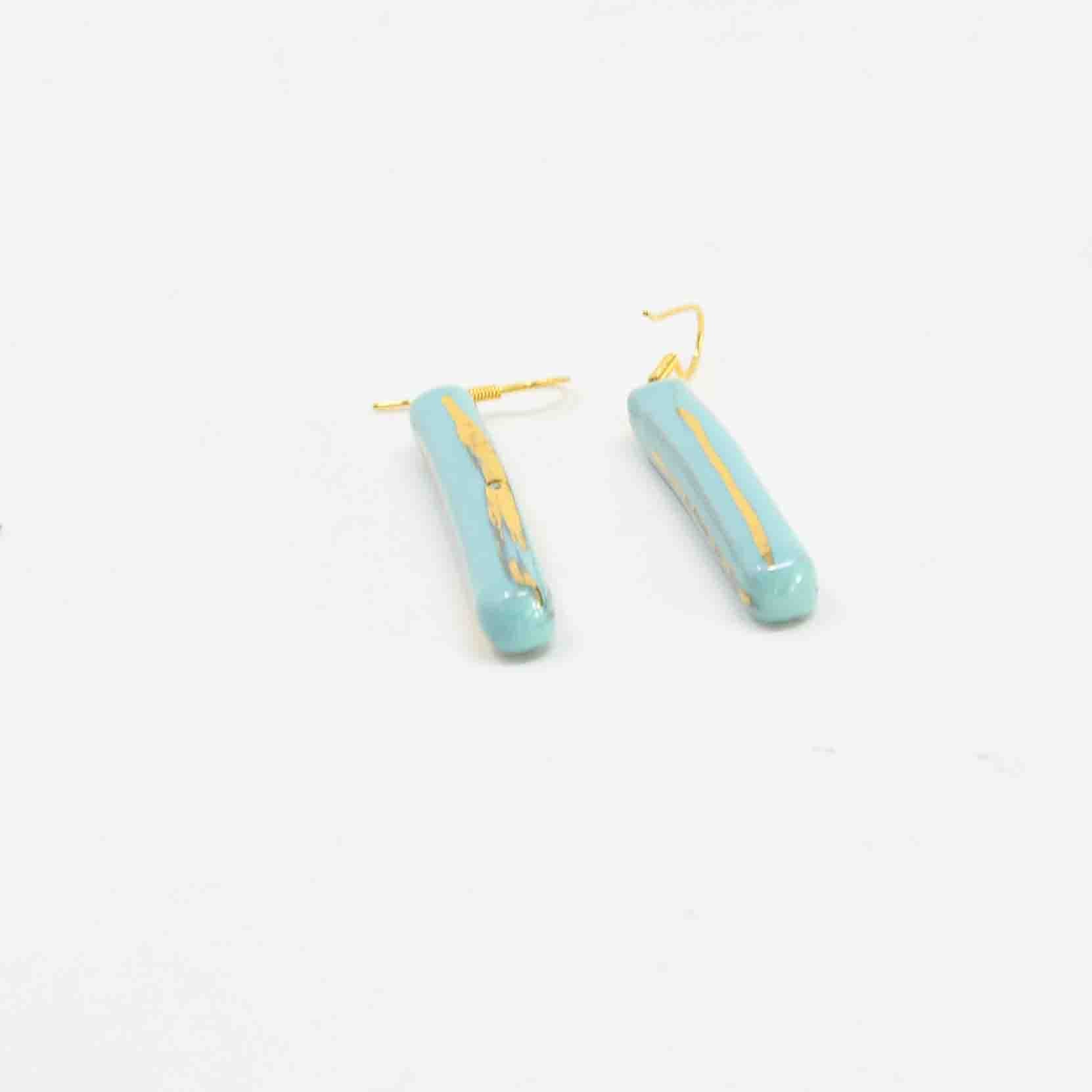 Earrings in ceramic and gold
