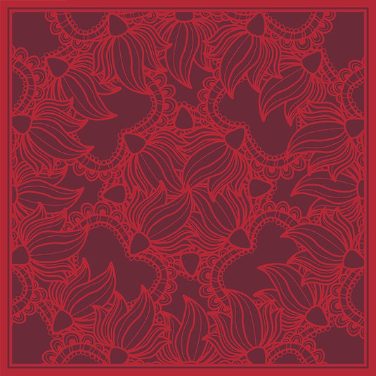 Silk scarf 'A-MORS RED' line