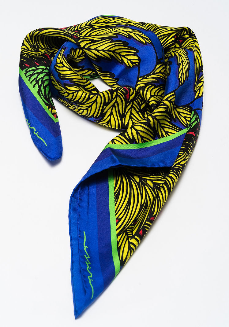 Silk scarf from the 'Cards'-Peacock Wheel line
