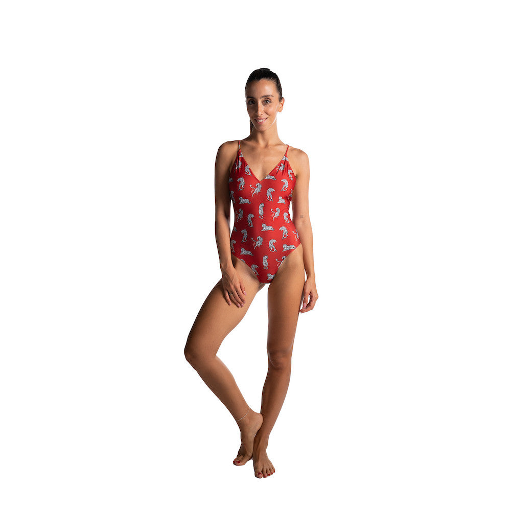 Cherry Aloha one-piece swimsuit