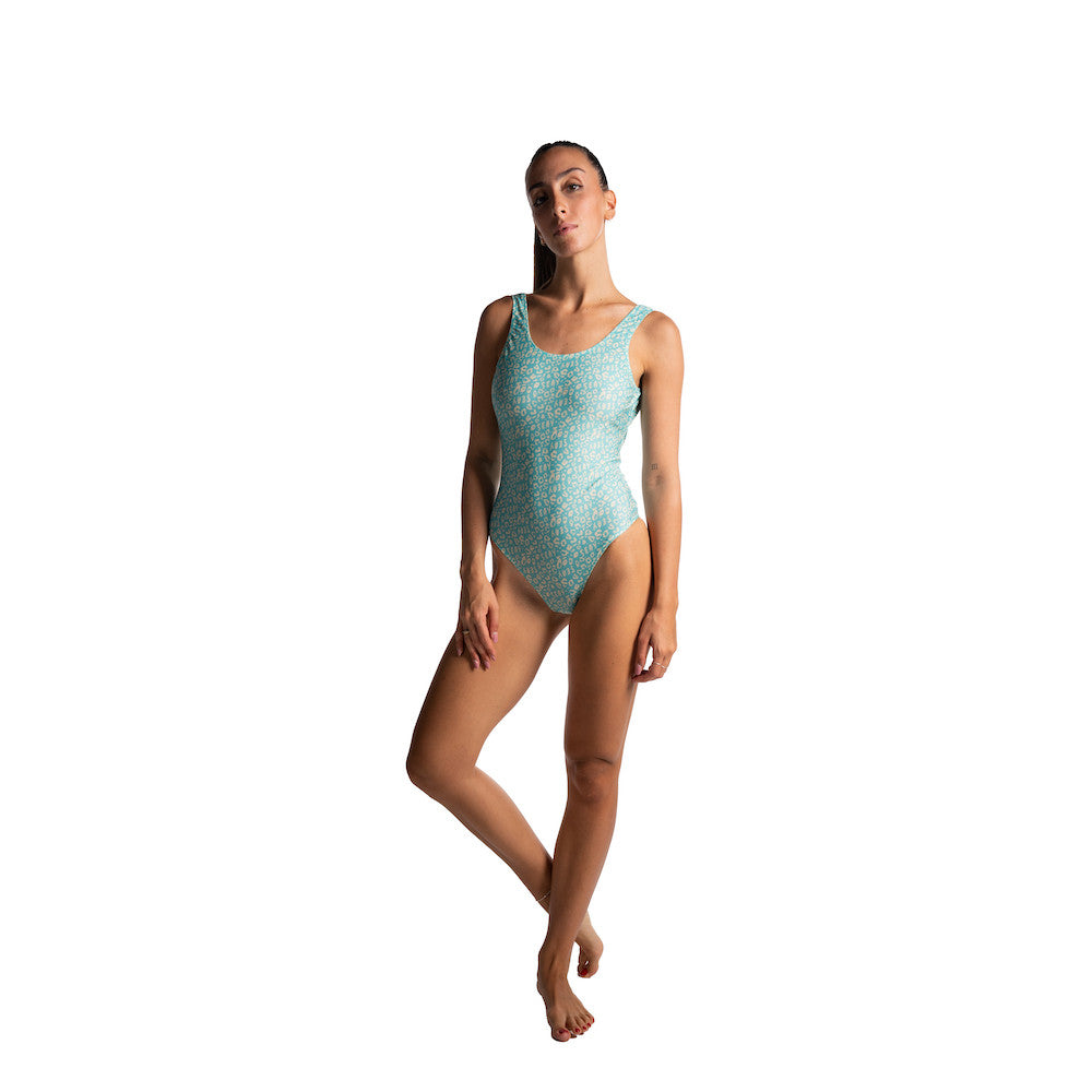 Aolani teal one-piece swimsuit