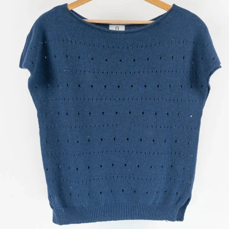Baltic Blue cotton sweater