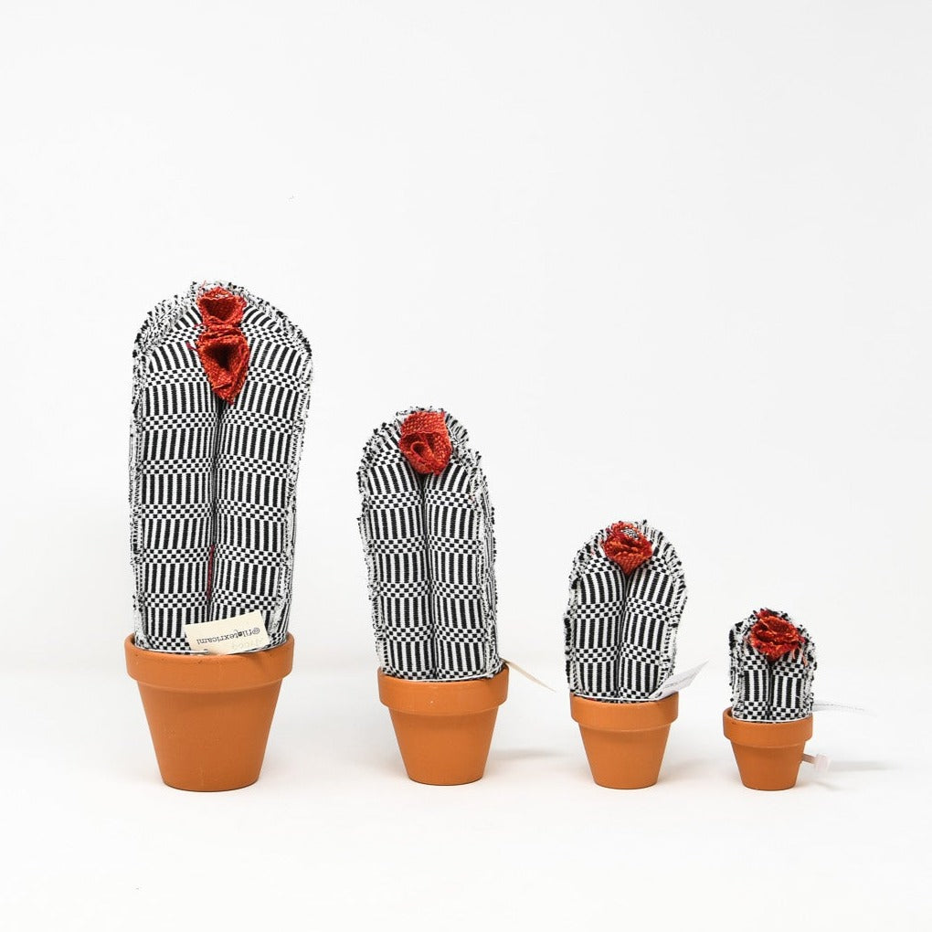 Cactus in tessuto sardo nero